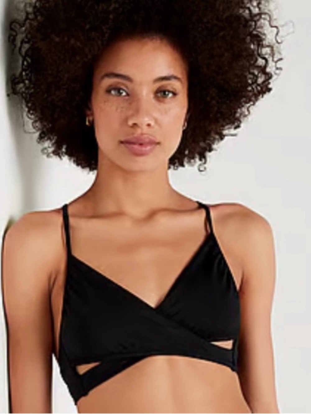 Pink Victorias Secret black body wrap bikini top only